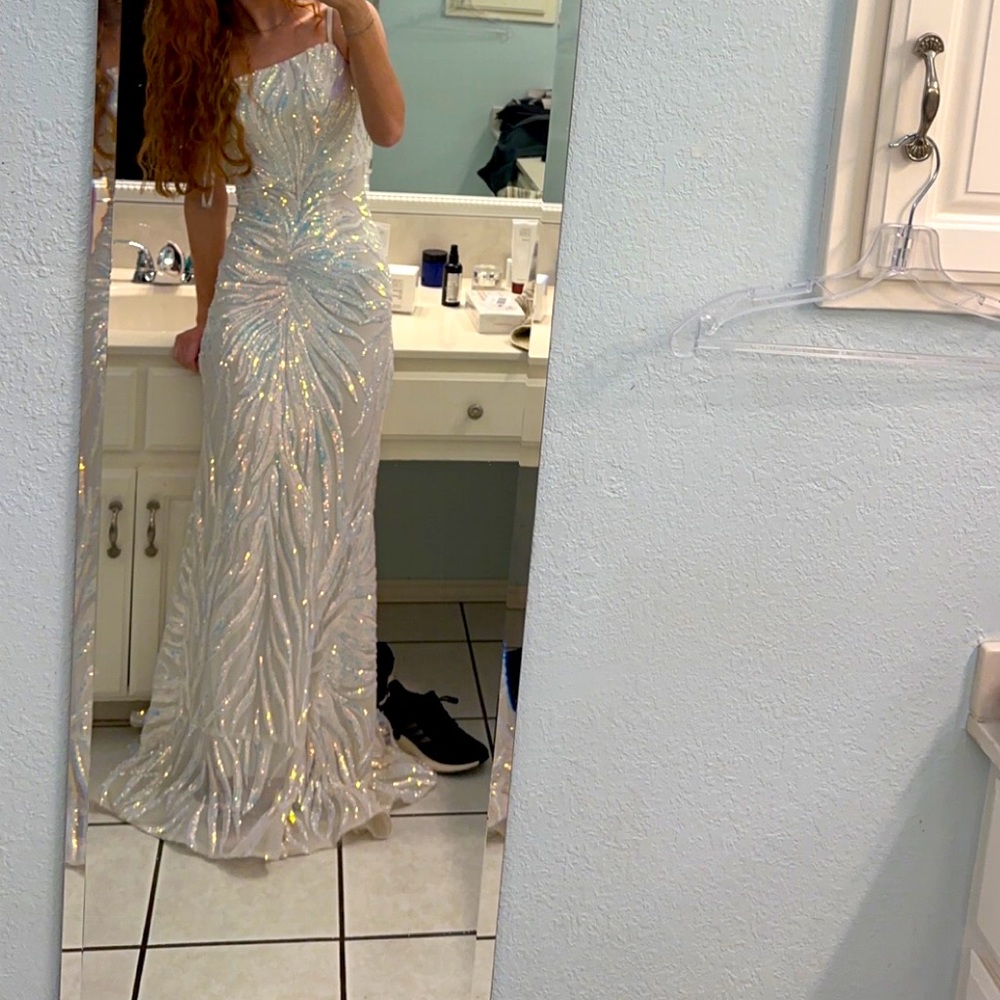 jovani one shoulder prom dress